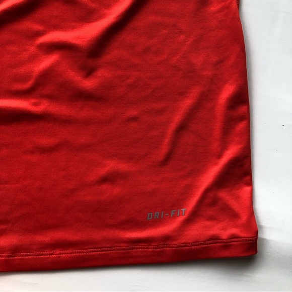 NIKE Dri Fit Tiger Woods Collection Polo Men’s Size Large 1/4 Zip Red - Picture 6 of 9